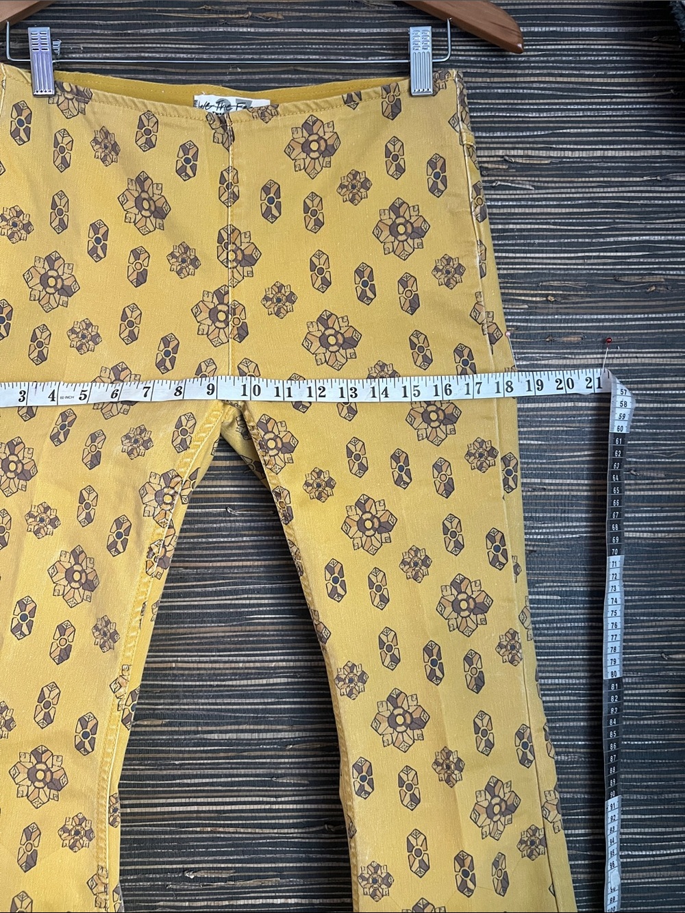 🆕 Free People Printed Penny Pull-On Flare Jeans 27 - Picture 10 of 16